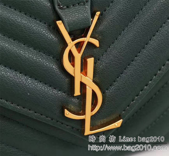 YSL聖羅蘭 專櫃最新版 手工繡V線 山羊紋鏈條包 可手提斜挎 F26611 YAS1253